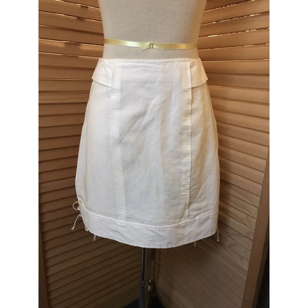 NWT STELLA McCARTNEY SKIRT Sz 40 laced sides Silk Linen Cotton - Picture 3 of 7